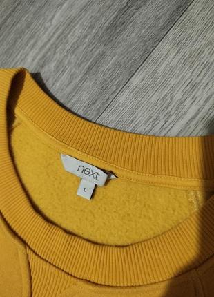 Мужской тёплый жёлтый свитшот / next / portobello / свитер / мужская одежда / кофта /2 фото