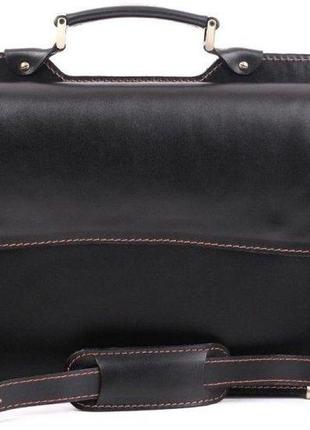 Кожаный портфель manufatto черный5 фото