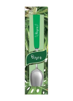 Ложка  "flora" с именем "олег"