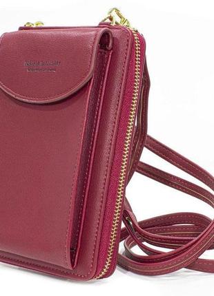 Жіночий гаманець baellerry n8591 red сумка-клатч для телефона грошей pz-556 банківських карток