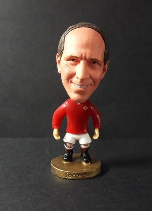 Сер боббі чарльтон. манчестер юнайтед. фігурки футболістів soccerwe