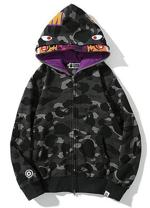 bape tiger full zip black camo 5264 131841634