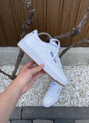 Мужские кожаные кроссовки reebok club c3 фото