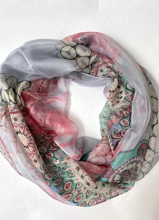 Шарф хомут шелковый