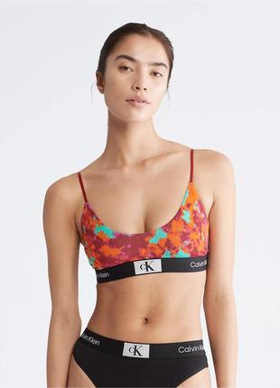 Calvin klein floral bralette discount