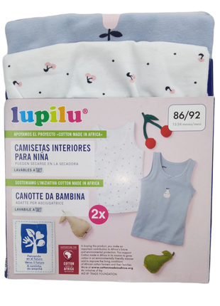 Набор маек комплект майка на девочку 86 / 92 перхоти lupilu хлопок-майки девочка