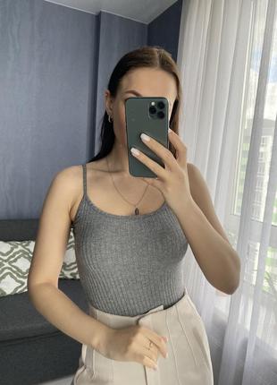 Базове боді в рубчик bershka3 фото