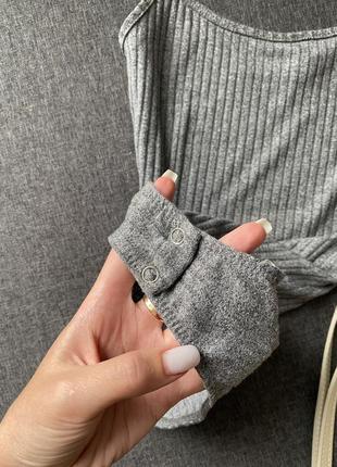 Базове боді в рубчик bershka5 фото