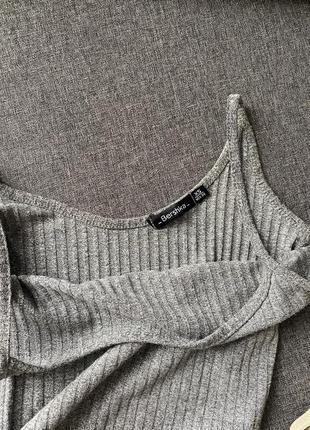 Базове боді в рубчик bershka9 фото