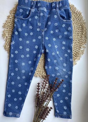 Лосины под джинсы с цветами george2 фото