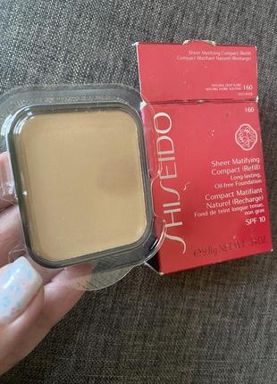 Shiseido прозрачная матирующая компактная пудра sheer matifying compact запаска № i405 фото