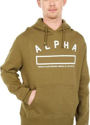 Alpha industries alpha property hoodie olive s, m, l, xl2 фото