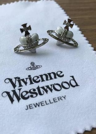 Сережки vivienne westwood сердечка1 фото