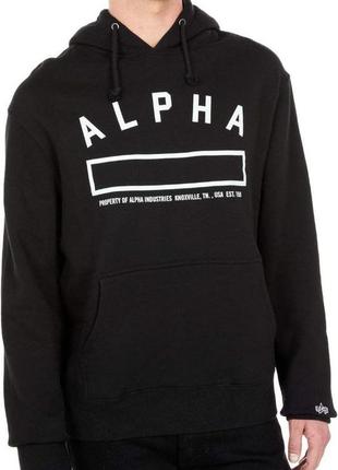 Alpha industries alpha property hoodie black s, m2 фото