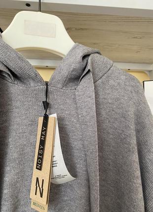 Теплый джемпер кофта свитер с капюшоном оверсайз noisy may5 фото
