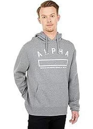 Alpha industries alpha property hoodie grey s, m, l2 фото