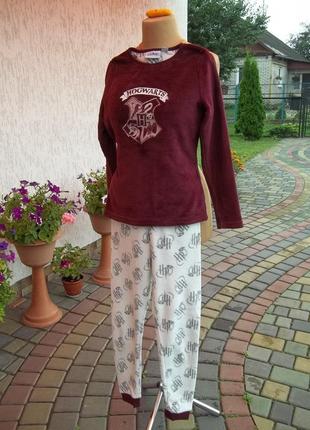 ( 11 - 12 лет ) harry potter флисовая пижама на мальчика оригинал б/у  гарри поттер5 фото