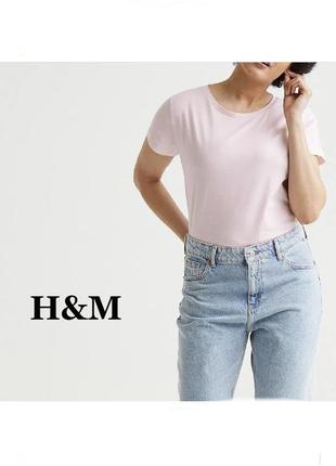 Розовая женская футболка h&amp;m