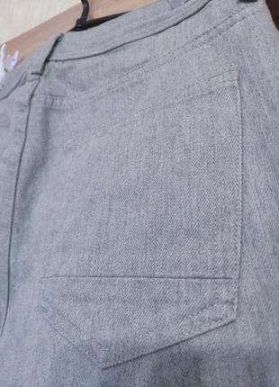 Dressmann джинсы мужские серые, плотная ткань, прямые5 фото