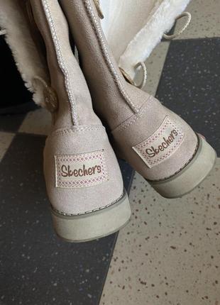 Замшевые кожаные угги skechers3 фото