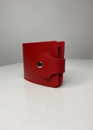 Красный женский кошелек маленького размера из качественной экокожи2 фото