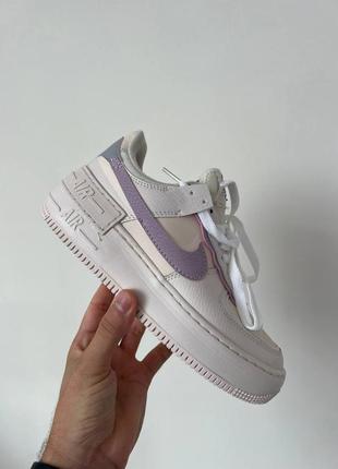 Nike air force shadow white purple6 фото