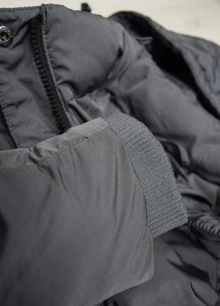 Куртка зимняя на синтепоне удлиненная серая пуховик5 фото