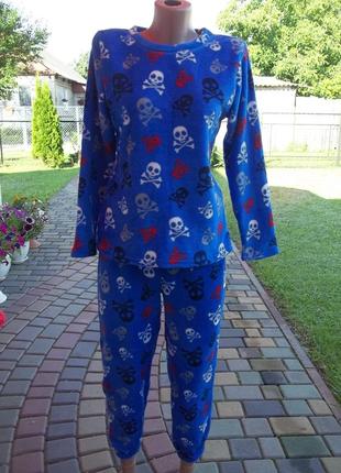 ( 12 - 13 лет ) флисовая пижама на мальчика теплая б/у3 фото