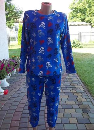 ( 12 - 13 лет ) флисовая пижама на мальчика теплая б/у1 фото