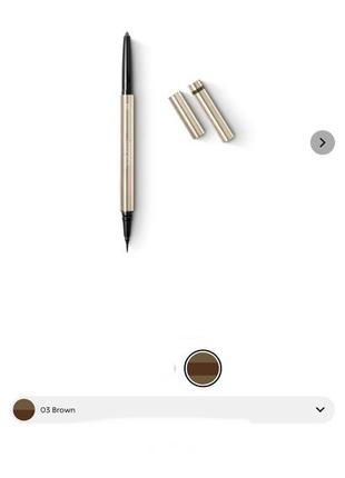 Двусторонний карандаш-маркер для бровей mood boost 03 kiko milano