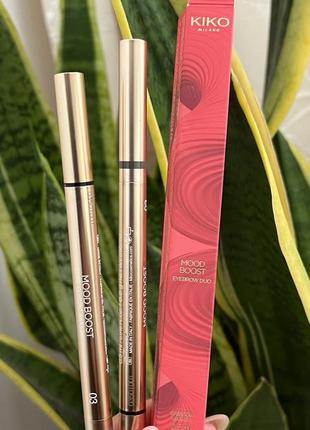 Двусторонний карандаш-маркер для бровей mood boost 03 kiko milano