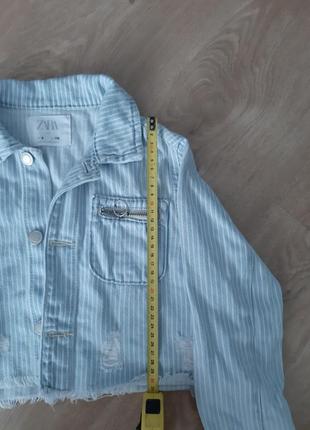 Куртка джинсовая zara 116 размер2 фото