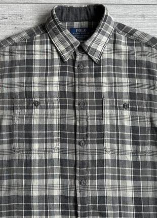 Сорочка\рубашка polo ralph lauren relaxed fit checked shirt2 фото