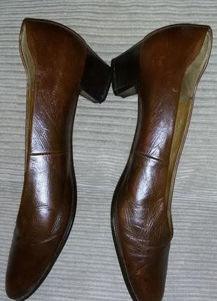 Кожаные туфли gabor размер 39 1/2-40 (26 см)3 фото