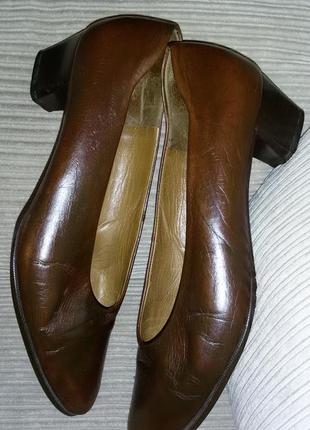 Кожаные туфли gabor размер 39 1/2-40 (26 см)4 фото