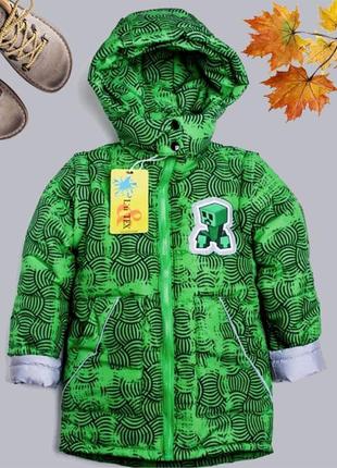 Демисезонная детская куртка жилетка майнкрафт на мальчика - весна осень еврозима/ весенняя курточка для детей2 фото
