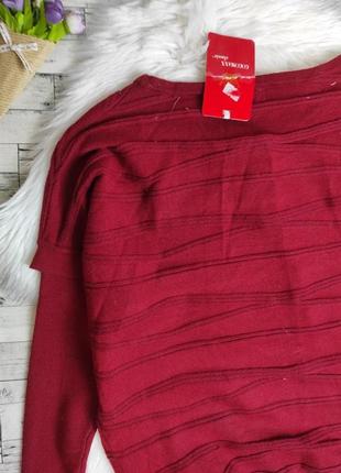 Женский свитер cocomaxx красный со стразами и брошью размер 50 xl6 фото