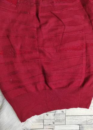 Женский свитер cocomaxx красный со стразами и брошью размер 50 xl8 фото