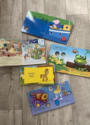 Дитячі музичні книжки на англійській мові свинка пепа , котик , жаба4 фото