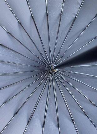 Женский изящный зонт-трость, полуавтомат, 24 спици, семейный большой зонт-трость антиветер7 фото