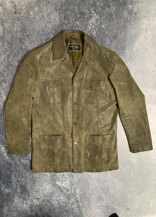 Пальто кожаное куртка итальянское мужское rino & pelle
