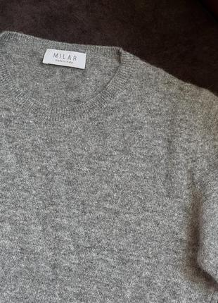 Шерстяной свитер безрукавка milar italy оригинальный серый6 фото