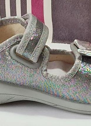 Текстильні босоніжки відкриті ортопедичні тапочки з жорсткою п'ятою для дівчинки валді waldi єва5 фото