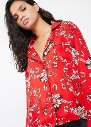 💙💛блуза рубашка в пижамном стиле цветочный принт missguided