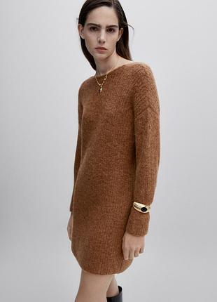 Теплое платье из мохера massimo dutti studio