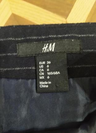 Классная асимметричная юбка h&m с замком спереди, размер s5 фото