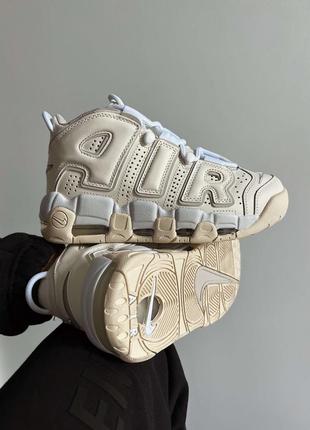 Кроссовки женские высокие nike air more uptempo phantom бежевые , найк аир мор аптемпо