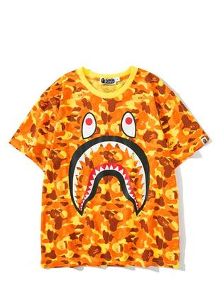 Жёлтая футболка bape x pubg