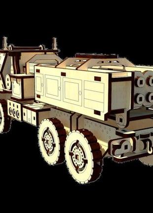 Дерев'яний конструктор хімарс himars патріотичний подарунок дерев'яний конструктор хаймарс9 фото