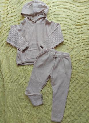 Костюм теплый zara вафля 3-4 года